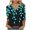 Blue, variant on Women Fall Clothes Fantastic V Neck Floral Pattern 3/4 Sleeve Tees Tshirts Fall Tops for Holidays My Items