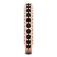 thumbnail image 4 of 1.44 ctw Wedding Band for Women - 18K Rose Gold Natural Onyx Stackable Eternity Ring, 4 of 6