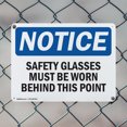 thumbnail image 5 of (2 Pack) Safety Glasses Must Be Worn Beyond This Point OSHA Notice Sign 10 Inch X 7 Inch Indoor / Outdoor Rust-Free Aluminum Metal Signs for Workplace, Workshop, and Construction Site,, 5 of 8