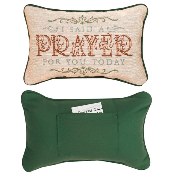 Reversible "Prayer for You" Rectangular Throw Pillow w/ Pocket 8.5" x