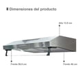 thumbnail image 4 of Combo Parrilla Y Campana Supra 60 cm Acero Inoxidable, 4 of 6