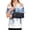 Blue, variant on Post Shoulder Surgery Shirts for Women Tear Away Side Snap Floral Print Shirts Short-Sleeve Port Rotator Cuff Recovery Soft Tops Red L