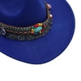 thumbnail image 3 of Wxirdiow Cowboy Hat for Toddler Girls Kids Classic Cowboy Hat Cowgirl Caps Travel Vacation Beach Caps Fedora Hat Blue Size,3-8 Years, 3 of 4