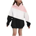 thumbnail image 2 of ATOGUTA Sweatshirts For Girls with Pockets Pullover Top Hoodie Kids Fall Winter Sweatshirts Size 3T-14, White, 2 of 5