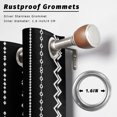 thumbnail image 4 of White Vertical Diamond Columns Outdoor Curtains for Patio, Vintage Minimalist Stripe Black Sunshade Privacy Drapes Grommet Waterproof Outside Curtains for Porch/Cabana/Balcony 54"x 84", 2 Panel, 4 of 9