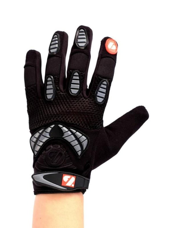 Youth and Adult 2XL FRG-02 Padded Receiver Football Gloves with Grip Black