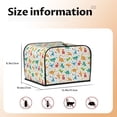 thumbnail image 4 of KLL Dinosaur Print 4 Slice Toaster Dust Covers Kitchen Small Appliance Cover with 2 Pockets,Can hold Jam Spreader Knife & Toaster Tongs (12.4 x 10.6 x 8.2), 4 of 6