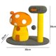 thumbnail image 2 of Poste Rascador Para Gatos Con Diseño De Seta, Poste Rascador Para Gatos Sisal Con 2 Postes De Altura Diferentes, Juguete Interactivo Para Gatos, Regalo Para Gatitos Eigraketly PT002610-02, 2 of 6