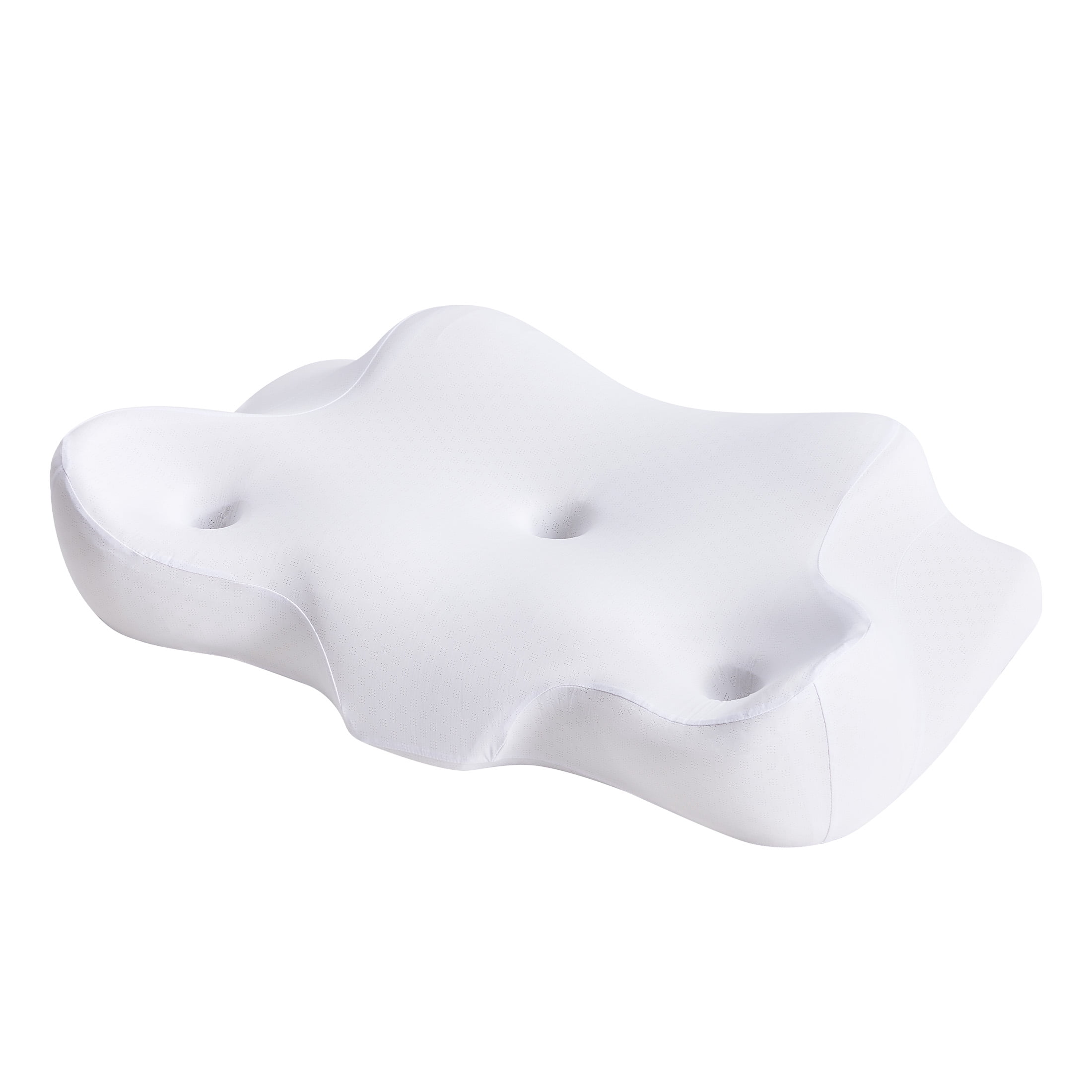 EDX 24 x 16 inch Cervical Ergonomic Pillow - Memory Foam Neck Pain Relief for Side/Back/Stomach Sleepers,White