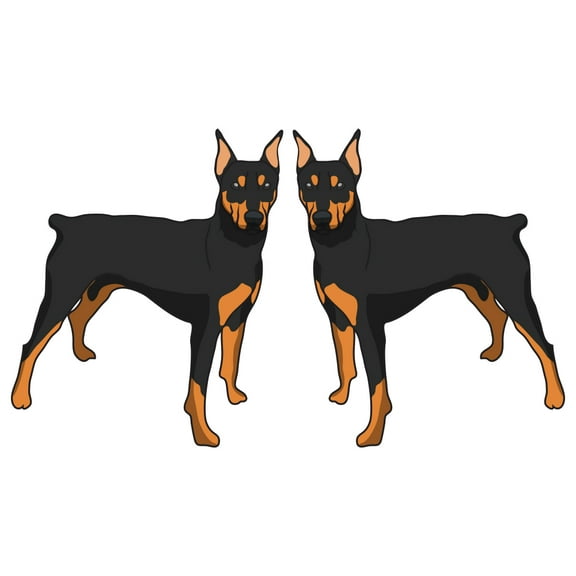 German Pinscher Decal | Indoor/Outdoor | Dog Lover Super Cute Sticker for SUV Windows, Dorm Rooms, Bedroom, Offices | SignMission personalized gift | 2 Pack of 6"