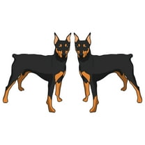 German Pinscher Decal | Indoor/Outdoor | Dog Lover Super Cute Sticker for SUV Windows, Dorm Rooms, Bedroom, Offices | SignMission personalized gift | 2 Pack of 6"