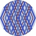 thumbnail image 1 of Ahgly Company Machine Washable Indoor Round Transitional Slate Blue Area Rugs, 4' Round, 1 of 7