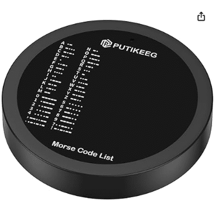 PUTIKEEG Morse Code Round Table Key morse code List Learning Shortwave Radio (BLACK)