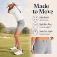 thumbnail image 6 of MASKERT Men's Golf Shorts 7" Lightweight Quick Dry Stretch Dress Shorts, Water Resistant Flat Front Casual Work Shorts with 4 Pockets, 6 of 9