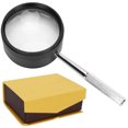 thumbnail image 4 of Magnifying Glass, Alloy Small Size Magnifier Glass Portable Comfortable Grip 50Mm with Storage Box for Soldering Inspection for Coins Jewelry Exploring, 4 of 7