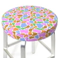 thumbnail image 6 of Cauagu Colorful Cow Skin Print Round Stool Covers,Seat Cushion for Round Bar Stool Chair Seat Cover for Bar Round Chair Fits for 12/13/14in Bar Stool Cushion, 6 of 7