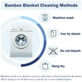 thumbnail image 5 of Cooling Blankets, Small Size 100% Bamboo Blanket for All-Season, Cooling Blankets Absorbs Body Heat to Keep Cool on Warm Night, Ultra-Cool Lightweight Blanket for Bed, 5 of 9
