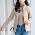 thumbnail image 5 of Women Lightweight Packable Puffer Jacket Stand CollorCasual Feather Down Coat Water Resistant Winter, 5 of 6