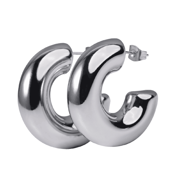 LuckyLy Aretes Mujer Oro 14k o Plata tipo Arracadas, Acero Inoxidable Baño Oro 14k o Color Plata – Accesorios y Joyería Mujer, Regalos para Mujer Navidad y Regalos para Mamá plateado Unitalla