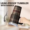 thumbnail image 5 of 20oz Coffee Mug with Handle, Geometric Texture Stainless Steel Double Wall Insulated Travel Tumbler Leak-Proof, 5 of 5