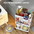 thumbnail image 2 of Timotech Carrito de Almacenamiento Delgado con Ruedas, Carrito Organizador de Ba&ntilde;o de 3 Niveles, Carrito rodante para ba&ntilde;o, Lavander&iacute;a, Cocina, Ideal para Espacios Est, 2 of 7