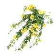 thumbnail image 4 of Trompeta artificial flor guirnalda simulación floral vid colgante de pared flor falsa de plástico, amarillo Inevent HA8323-02B, 4 of 6