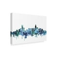 thumbnail image 2 of Trademark Fine Art 'Charlotte NC Blue Teal Skyline' Canvas Art by Michael Tompsett, 2 of 3