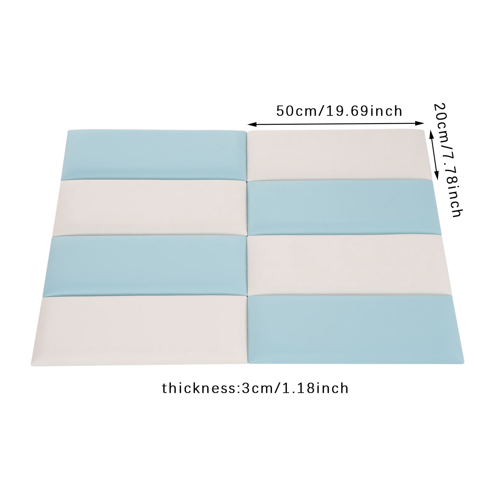 Dwellnix Soft Wall Padding for Kids, 8-Piece Set, Anti-Collision Protection, Easy Install Adhesive Safety Cushions for Baby Rooms and Play Areas