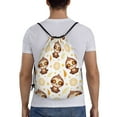 thumbnail image 2 of Easygdp Sloth Yoga Drawstring Backpack, Beach Sackpack, Travel Sackpack Lightweight for Sports, Gym, Travel, Swimming - Small, 2 of 9
