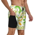 thumbnail image 2 of Honeii St Patrick's Day1 Print Men's Swim Shorts,Mens Swim Trunks,Breathable Mesh Beach Shorts for Swimming,Surfing, and Beach Activities-Small, 2 of 6