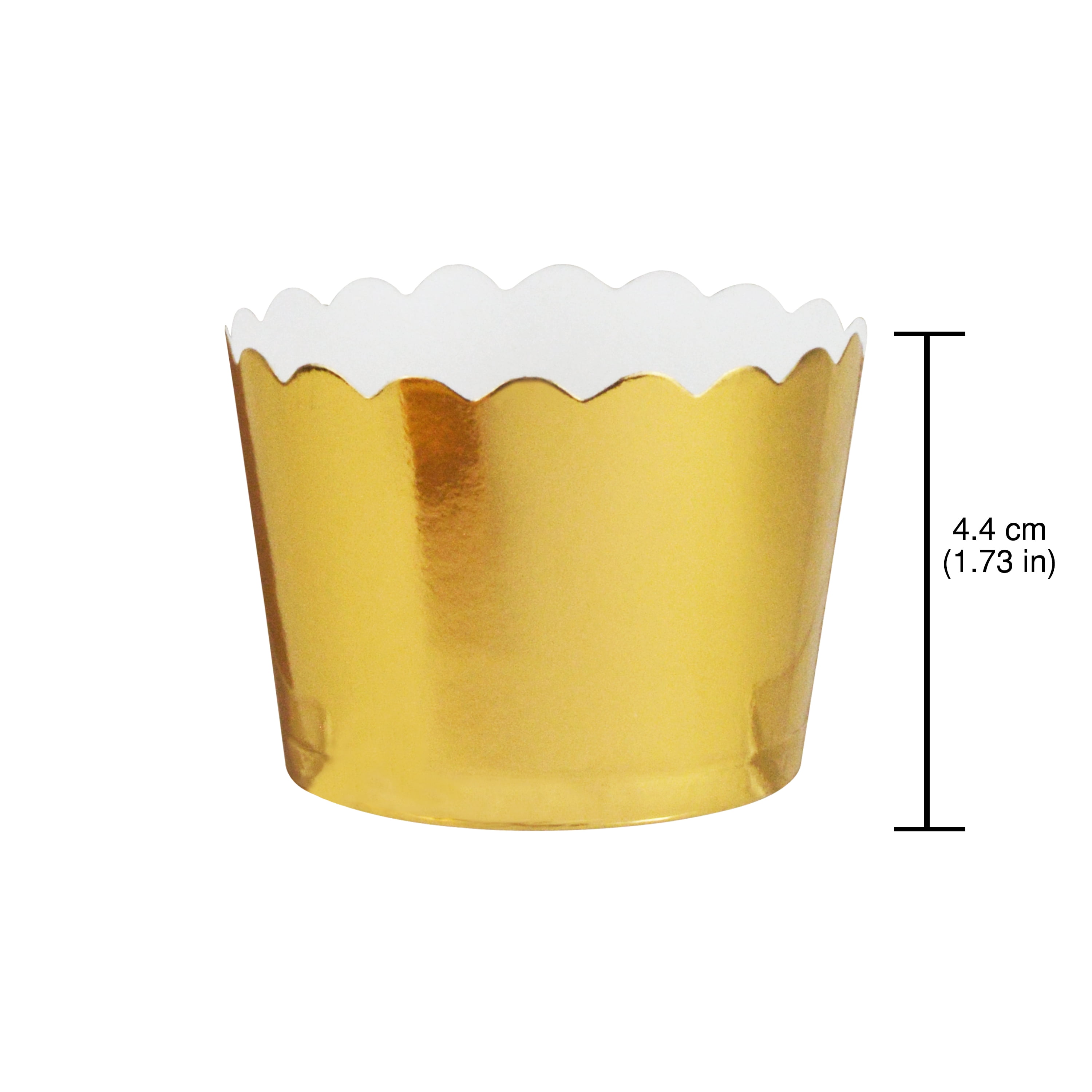 1.9 in Dia Bottom x 1.73 in H, 24 ct Gold Paper Treat Cup, Everyday, Baking Cups, Way to Celebrate