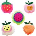 thumbnail image 1 of 5 Espuma de baño Esponja de baño suave Bola de baño Baño Loofah Forma Malla Exfoliante Cojín Cuerpo Puff Exfoliante Cojín 5pcs-multicolor JAMW Sencillez, 1 of 5