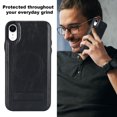 thumbnail image 7 of Allytech Magnetic Case for iPhone XR with Foldable Kickstand,【Compatible Magsafe】Ultra Slim Retro PU Leather Camera Screen Protection Shockproof Anti-Drop Back Case for Women Men - Black, 7 of 7
