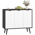 thumbnail image 1 of HOMCOM 36" Sideboard, Buffet Cabinet with Adjustable Shelves, Black, 1 of 10