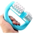 thumbnail image 2 of Rodillo de masaje de mano, masajeador muscular manual de 2 ruedas anticelulítico de cuerpo completo apto para pies, manos, cuerpo, cuello, cabeza, piernas, alivio del dolor Adepaton LT370, 2 of 9