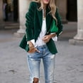 thumbnail image 3 of MORTTIC Women's Elegant Blazer - Single Button Long Sleeve Jacket, Spring/Fall Office & Casual Wear Green S, 3 of 6