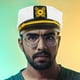 thumbnail image 3 of KAKOWELY Gorra azul marino ajustable blanca para hombre y mujer, ideal para fiestas en yates, disfraces de marinero, aventuras al aire libre, gorra de capitán de yate azul marino y blanca., 3 of 5