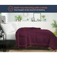thumbnail image 2 of SGI Microfiber Comforter Set Oversized Queen Size Wine Solid 3 Piece, 2 of 5