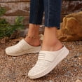 thumbnail image 4 of Dakaela Clogs for Women Comfortable Slip on Mules Shoes Arch Support Closed Toe Sandals Backless Summer Casual Walking Slides White 7.5, 4 of 9