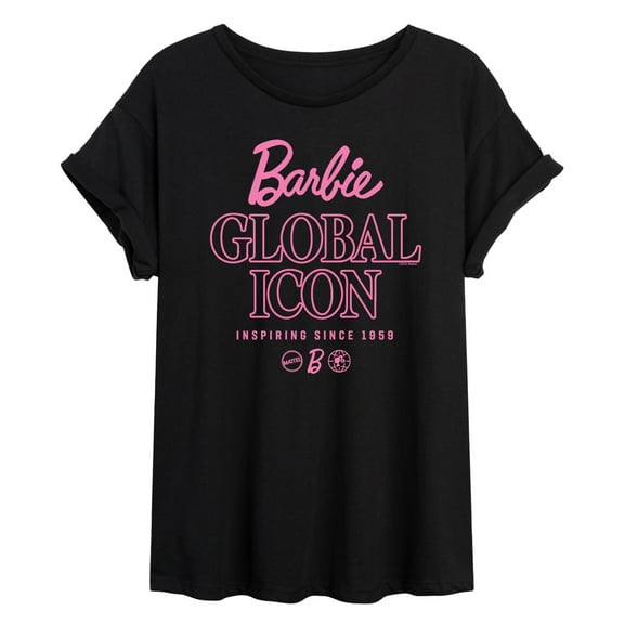 Barbie - Global Icon - Juniors Oversized Graphic T-Shirt