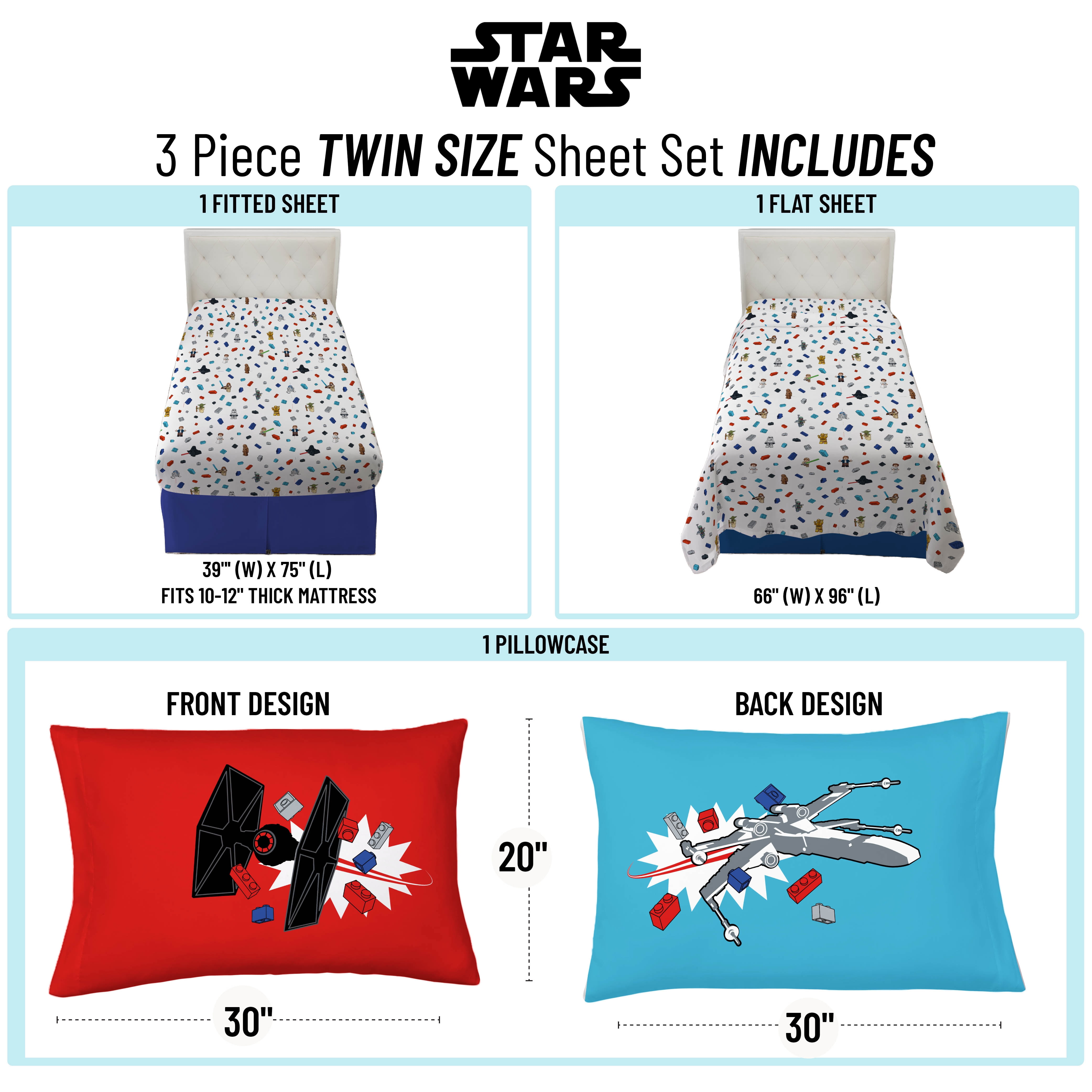 LEGO® Star Wars Kids 3 Piece Multicolor Bedding Sheet Set, Twin Size