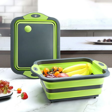 

npkgvia Kitchen Gadgets Counter Organizers Multi Functional Foldable Sink Cutting Board Plastic Draining Chopping Board Outdoor Cutting Board Draining Basket Washing Dish Tools Clearance