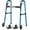 Blue Walker With Skis, variant on Folding Walker with 2 Skis and 5" Wheels, Lightweight Walkers for Seniors and Adults, Supports Up to 350 Pounds, Adjustable Height, Compact Standard Walker, Green