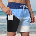 thumbnail image 2 of KPOPLK Mens Swim Trunks 5" Quick Dry Stretch Swim Shorts Mesh Lining Bathing Suits Swimwear Beach Shorts with Pockets(Blue,S), 2 of 9