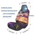 thumbnail image 3 of Wukai Starry Night Purple Irises Full Set Car Seat Covers with Soft Padding Universal Auto Front Seats Protector and Cushion Mat, 3 of 5