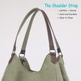thumbnail image 3 of CNV Women's Multi-pocket Shoulder Bag Fashion Cotton Canvas Handbag Tote Purse, 3 of 13