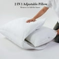 thumbnail image 2 of Bed Pillows for Sleeping King Size, Adjustable Hotel Quality Pillow with Down Alternative Fill, Soft and Supportive Pillows for Side and Back Stomach Sleepers, 2 in 1 Pillow, 1 Pack, 2 of 6