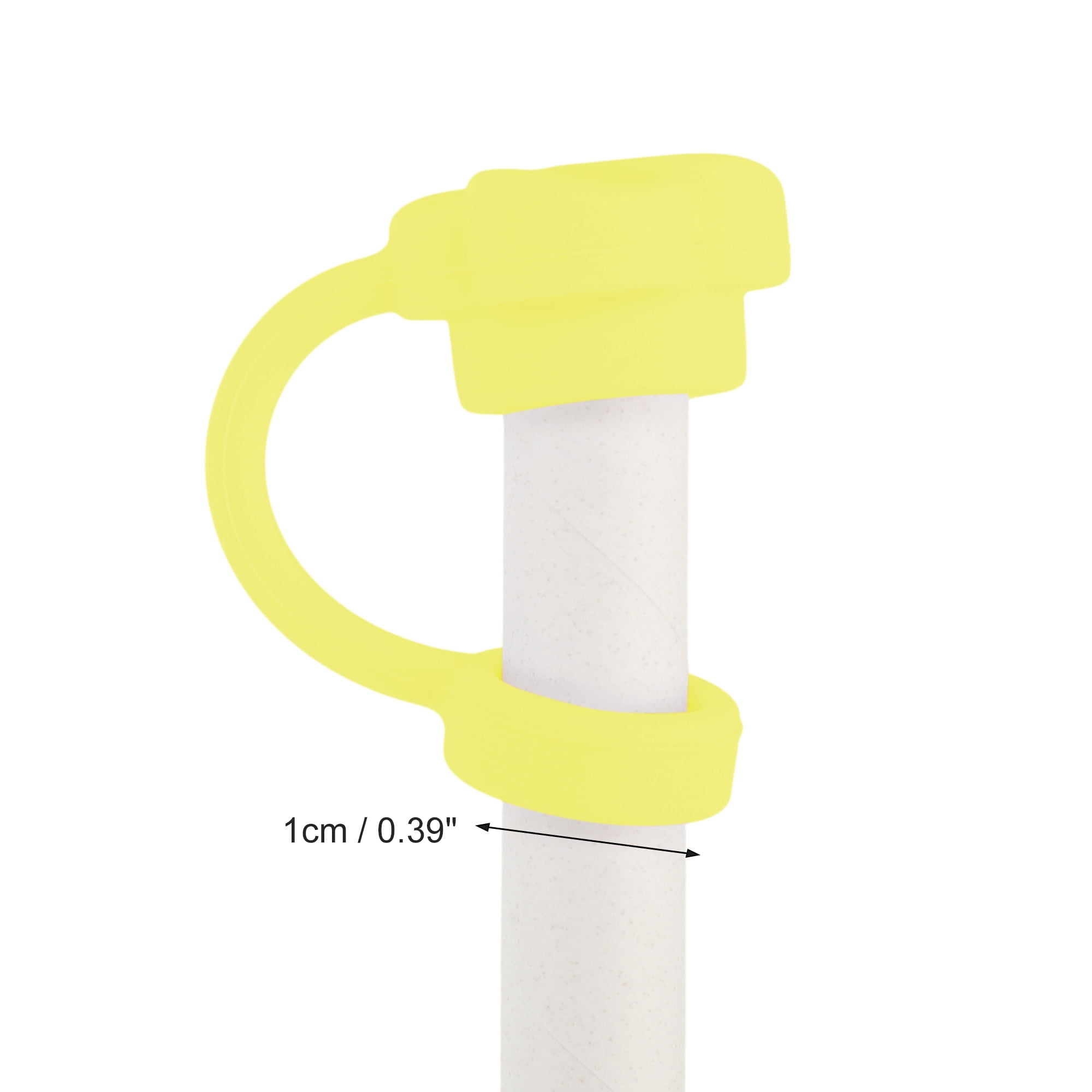 Unique Bargains Dust-Proof 30oz Straw Cover Set of 2 Yellow