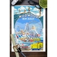 thumbnail image 3 of Wildwood, New Jersey, Montage (9x12 Wall Art Print, Home Decor), 3 of 3