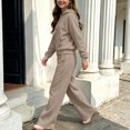 thumbnail image 6 of Jalioing Big Boys Girls Tracksuit 2 Piece Zipper Hoodies Wide Leg Sweatpants Set Winter Casual Workout Outfits, 6 of 9